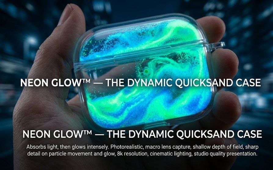 Neon Glow™ - Liquid Quicksand Case for AirPods.